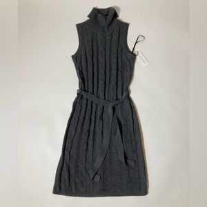 Calvin Klein Merino Wool Knit MIDI Dress Sleeveless Size M NWT